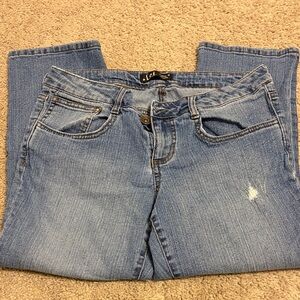 LEI Women's Straight Leg Jeans - Medium Blue